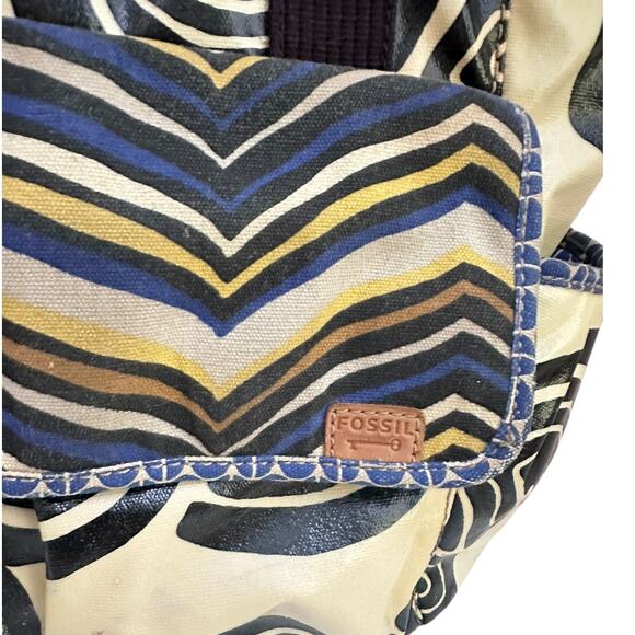 Vintage Fossil Key Per Diaper Bag Large Tote Coated Canvas Abstract Retro Print - Picture 4 of 16